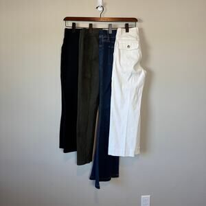 Spanx Pants Bundle (Set of 4) Size XS-S White Capri Blue Flare Green Suede Black